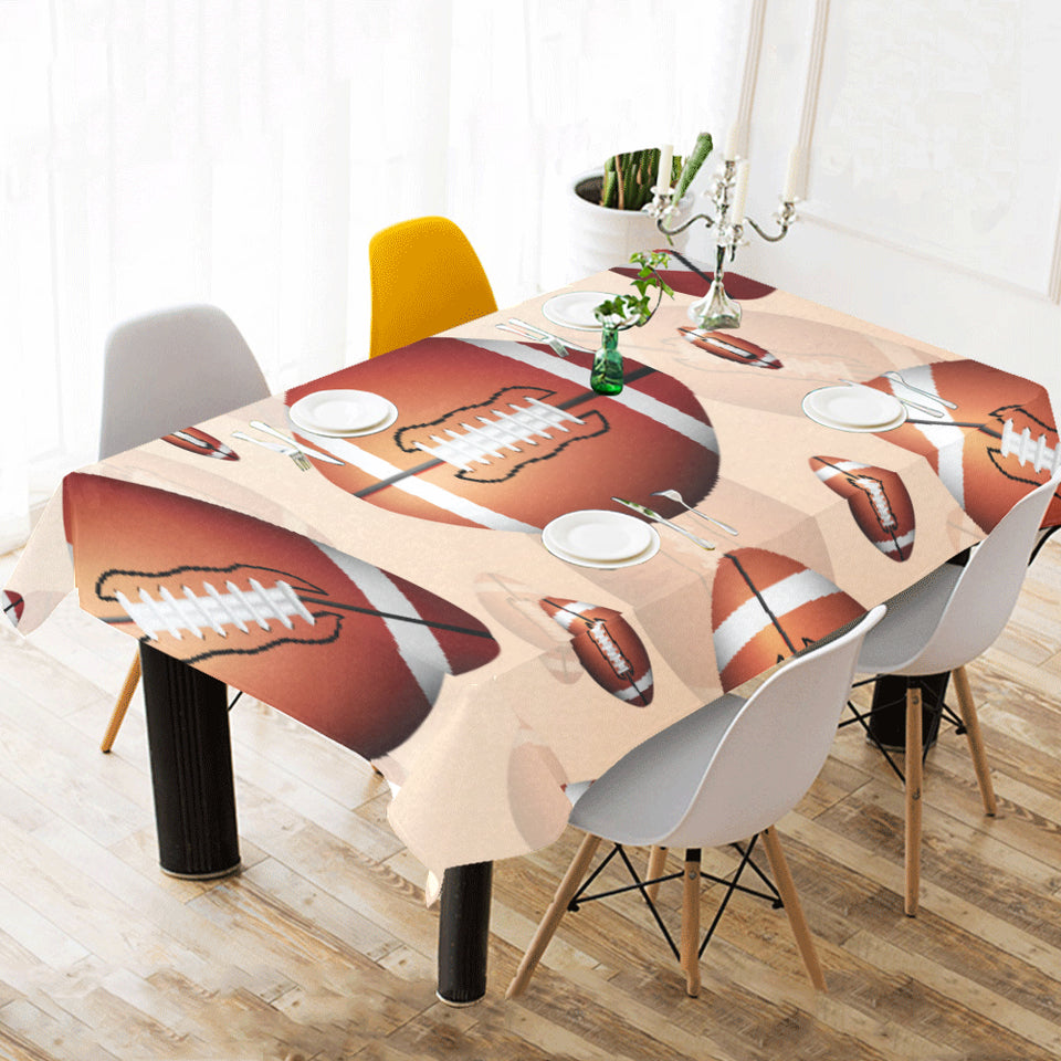 American football ball design pattern Tablecloth