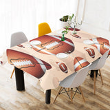 American football ball design pattern Tablecloth