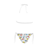 Siberian husky and colorful circle pattern Sexy Bikinis Two-Piece Swimsuits