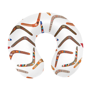 Boomerang Australian aboriginal ornament pattern U-Shaped Travel Neck Pillow