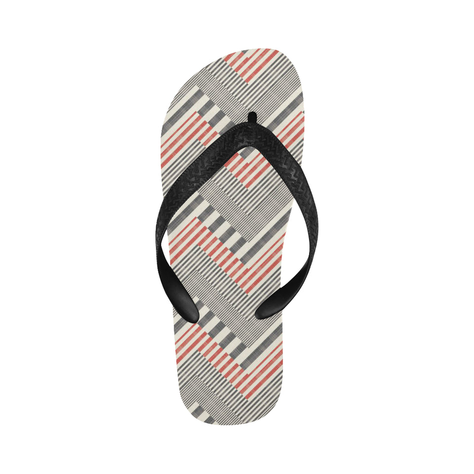 zigzag chevron striped pattern Unisex Flip Flops