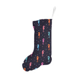 Watercolor colorful seahorse pattern Christmas Stocking