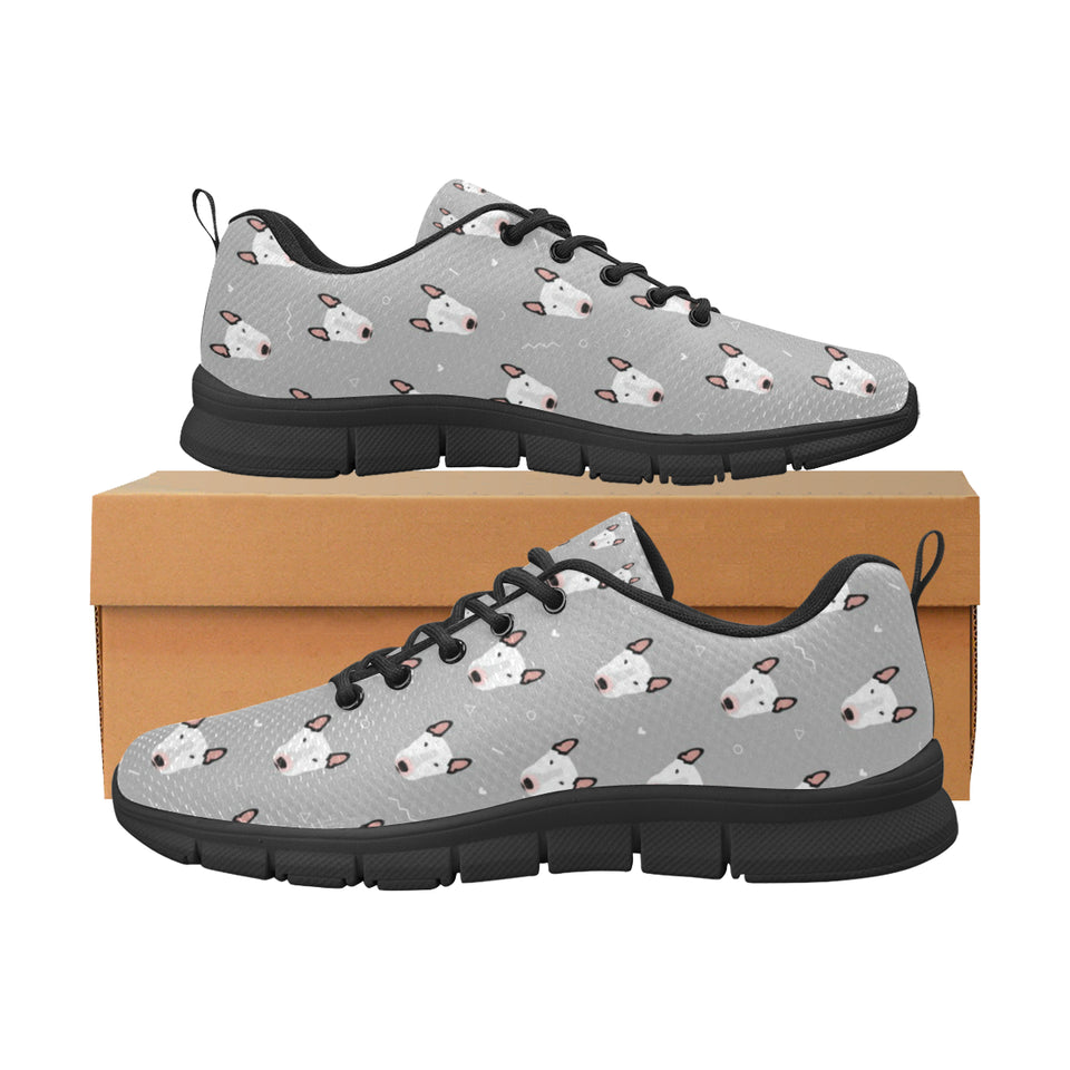 Bull Terrier Pattern Print Design 05 Men's Breathable Sneakers ( Model 055)