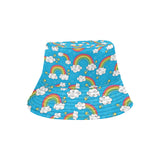 Rainbows Sky Clouds Pattern Unisex Bucket Hat