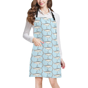 Swordfish Pattern Print Design 01 All Over Print Adjustable Apron