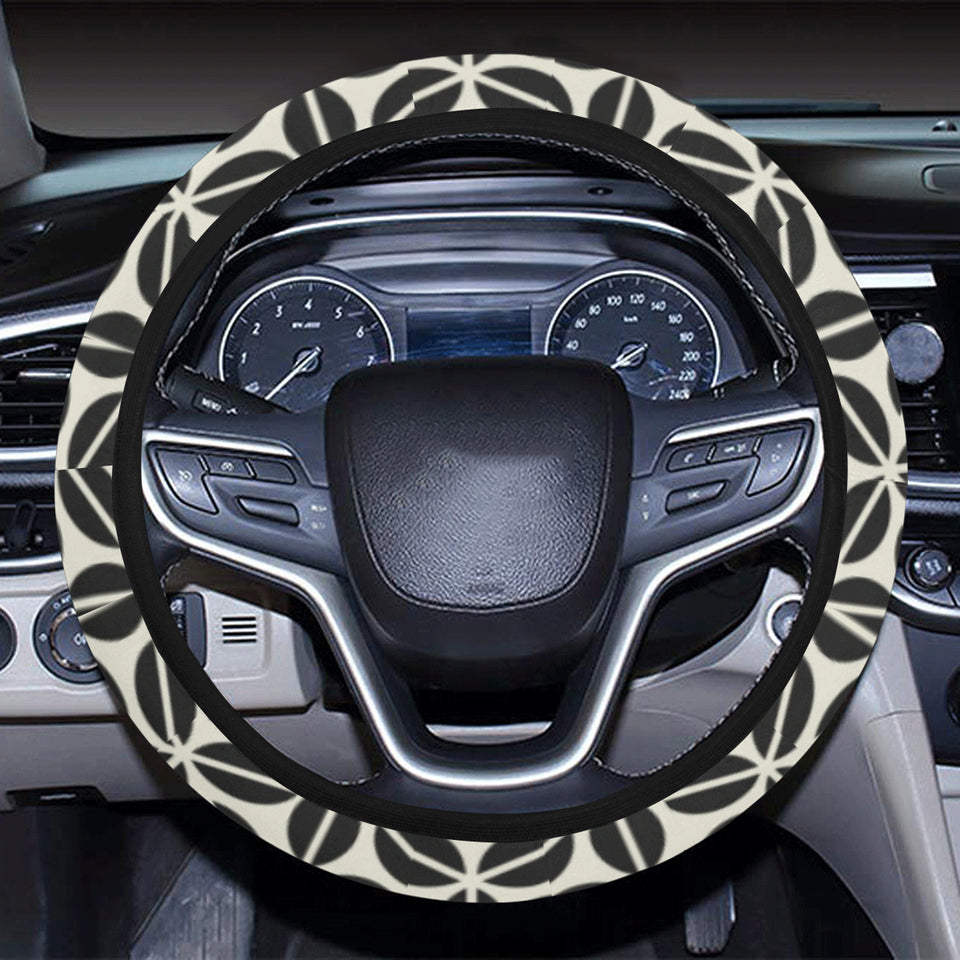 Coffee bean abstract modern pattern Car Steering Wheel Cover