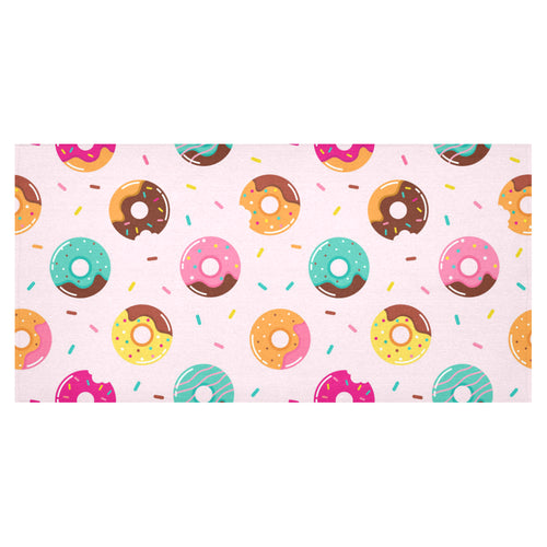 Donut pattern glaze pink background Tablecloth