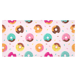 Donut pattern glaze pink background Tablecloth