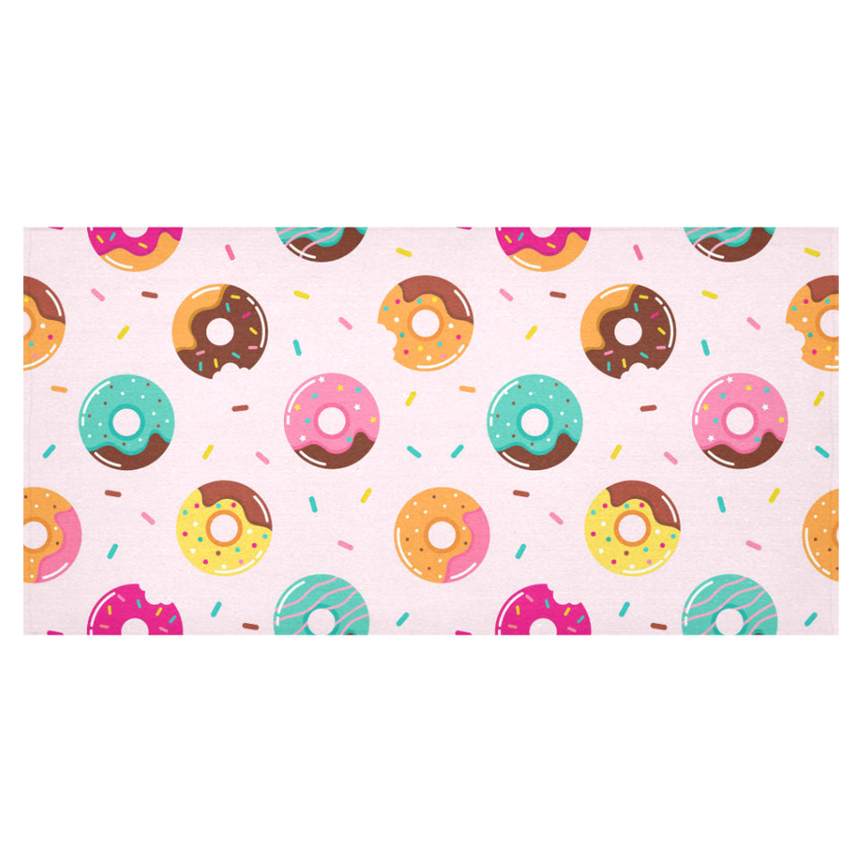 Donut pattern glaze pink background Tablecloth