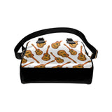 Paint Guitar Pattern Shoulder Handbag