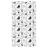 Crows floral wreath rabbit pattern Bath Towel