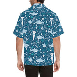 Cute shark pattern Men's All Over Print Hawaiian Shirt