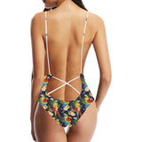 Colorful parrot flower pattern Women's One-Piece Swimsuit