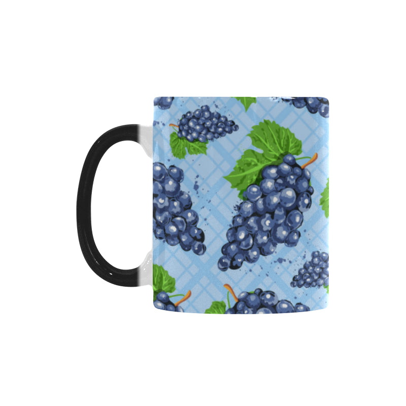 Watercolor grape pattern Morphing Mug Heat Changing Mug