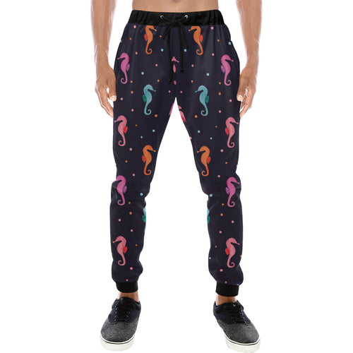 Watercolor colorful seahorse pattern Unisex Casual Sweatpants