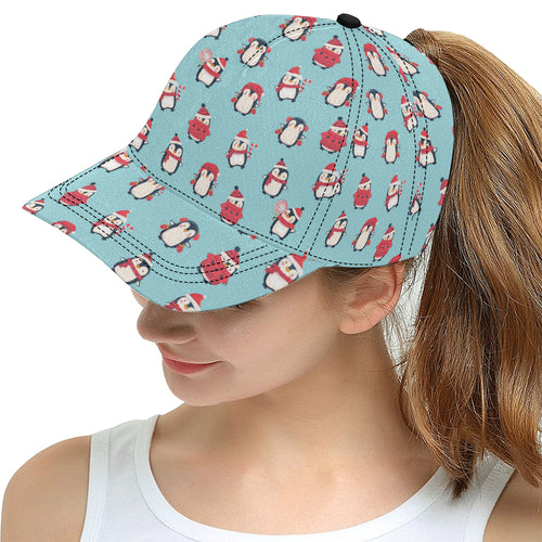 Cute penguin christmas  design pattern All Over Print Snapback Cap