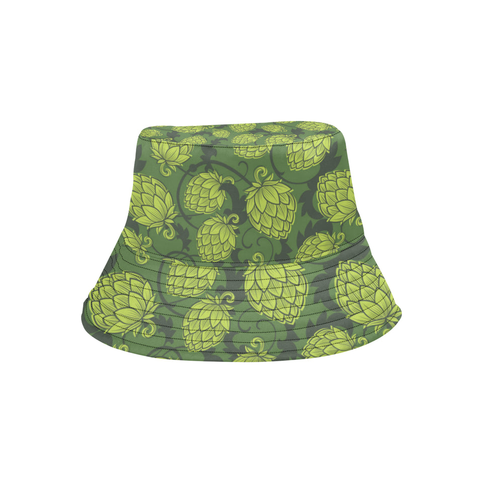 Hop pattern Hop cone background Unisex Bucket Hat