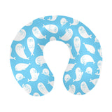 Cute white sea lion seals pattern U-Shaped Travel Neck Pillow