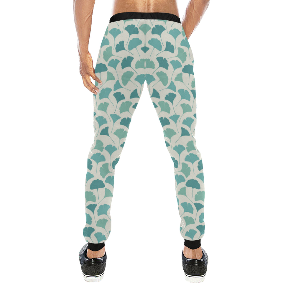 Green ginkgo leaves pattern Unisex Casual Sweatpants