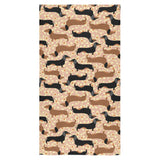 Dachshund floral background Bath Towel