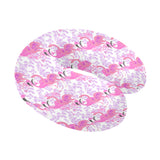 Pink flamingo flower pattern U-Shaped Travel Neck Pillow