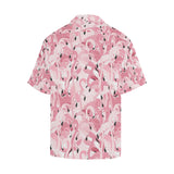 Pink flamingos pattern background Men's All Over Print Hawaiian Shirt