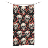 Red snake skull pattern Bath Towel