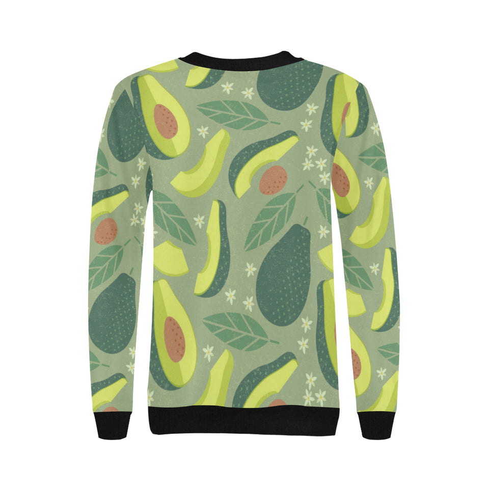 Avocado pattern Women's Crew Neck Sweatshirt
