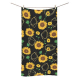 sunflower golden polygonal shapes Bath Towel