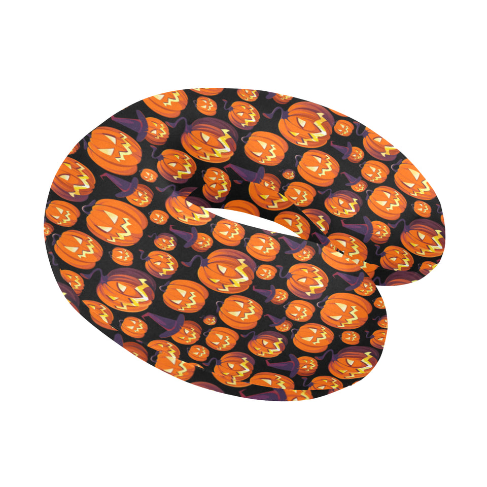 Halloween Pumpkin pattern U-Shaped Travel Neck Pillow