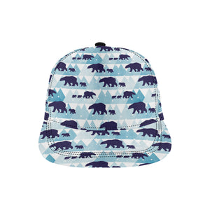 polar bear winter snow pattern All Over Print Snapback Cap