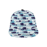 polar bear winter snow pattern All Over Print Snapback Cap