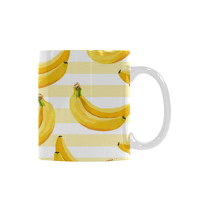 Banana pattern blackground Classical White Mug (Fulfilled In US)