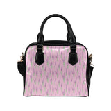 Lavender pattern pink background Shoulder Handbag