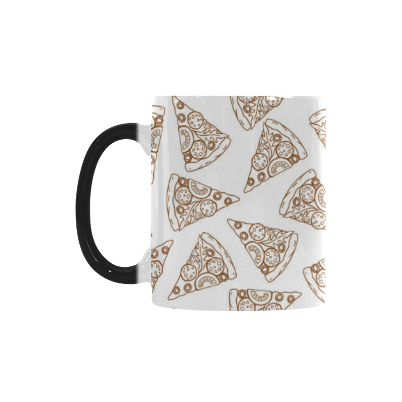 Hand drawn pizza pattern Morphing Mug Heat Changing Mug
