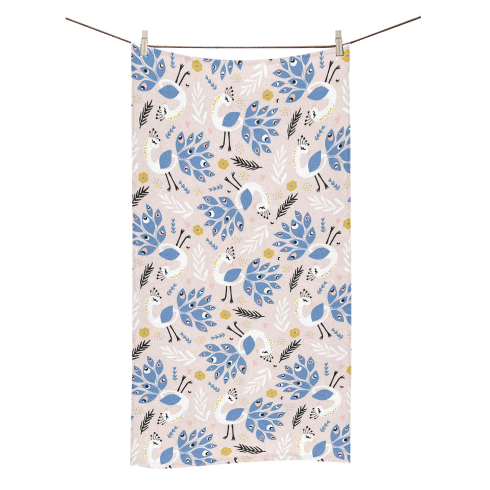 Cute peacock pattern Bath Towel