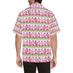 Teddy Bear Pattern Print Design 04 Men's All Over Print Hawaiian Shirt (Model T58)