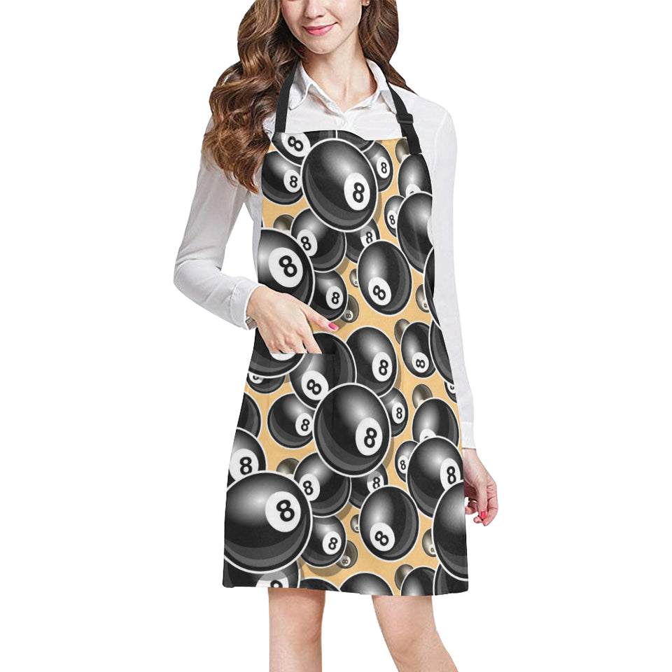 Billiard Ball Pattern Print Design 04 All Over Print Adjustable Apron