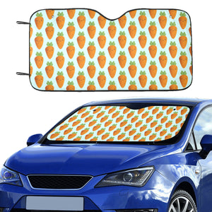 Carrot Pattern Print Design 03 Car Sun Shade