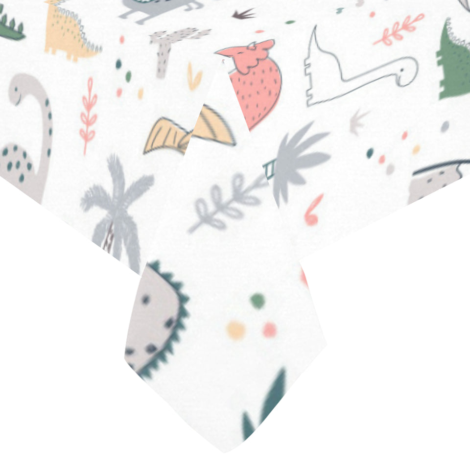 Cute cartoon dinosaurs tree pattern Tablecloth