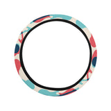 Red Blue guitar pattern Car Steering Wheel Cover