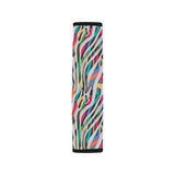 Colorful zebra skin pattern Car Seat Belt Cover