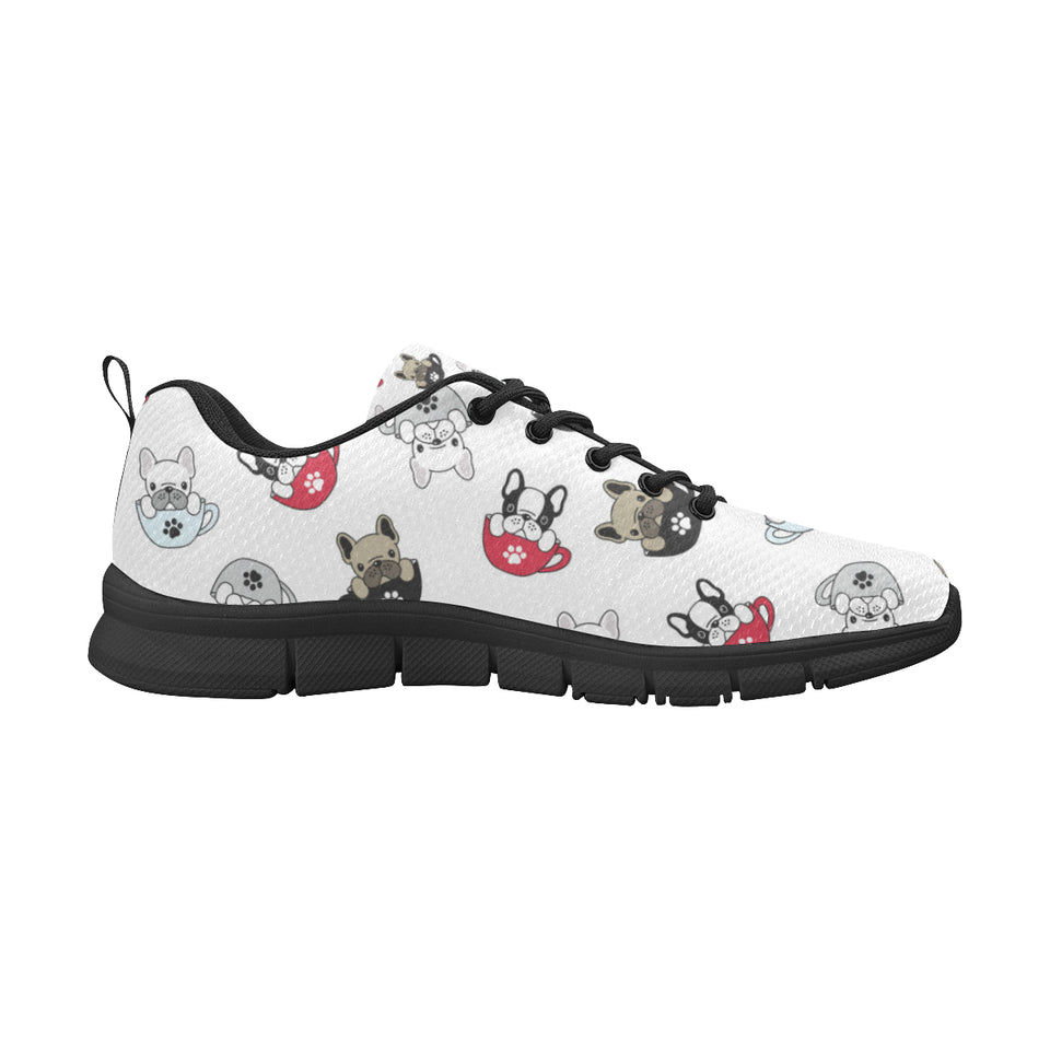 French bulldog cup paw pattern Women's Sneaker Shoes
