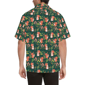 Squirrel Pattern Print Design 03 Men's All Over Print Hawaiian Shirt (Model T58)