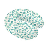 Green ginkgo leaves pattern U-Shaped Travel Neck Pillow