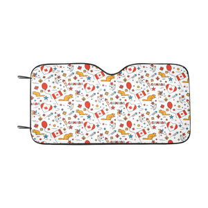Canada Pattern Print Design 03 Car Sun Shade