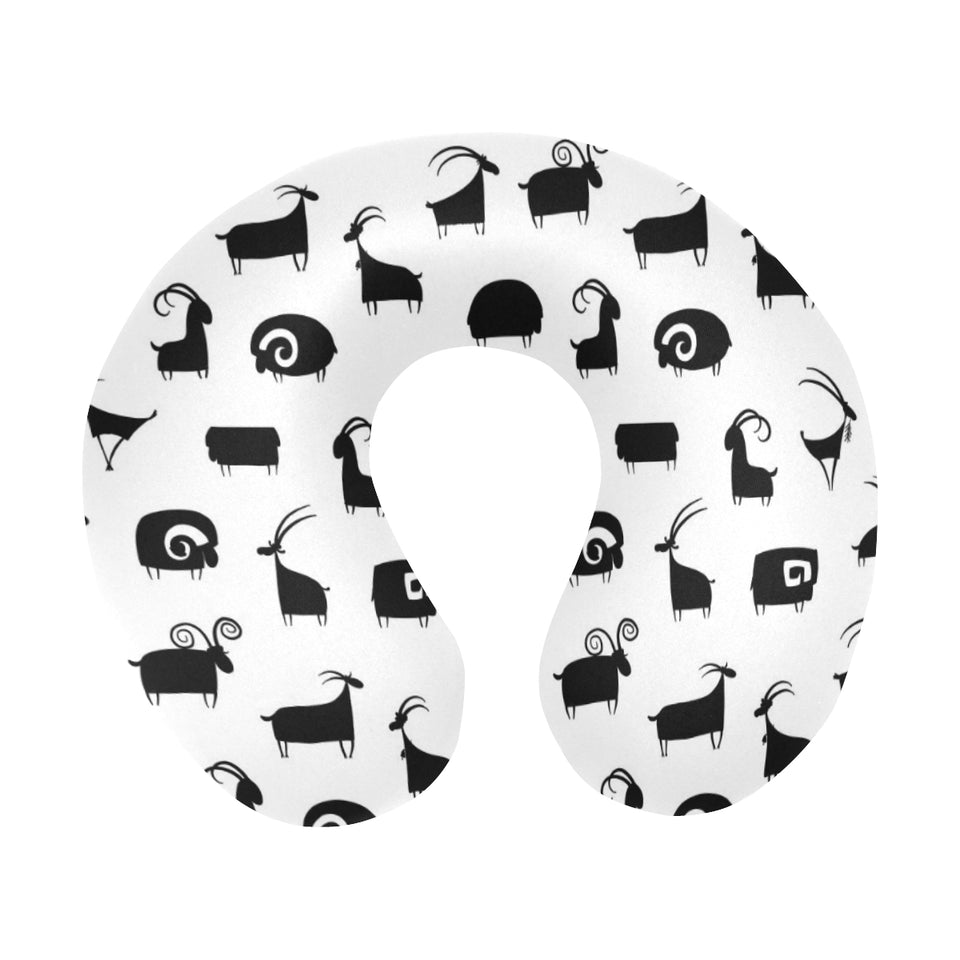 Goat ram pattern U-Shaped Travel Neck Pillow