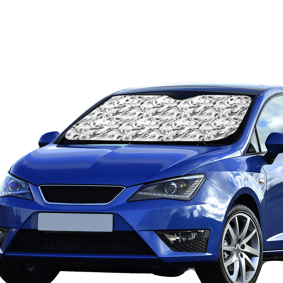 Greyhound Pattern Print Design 01 Car Sun Shade