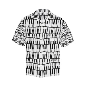 Piano Pattern Print Design 03 Men's All Over Print Hawaiian Shirt (Model T58)