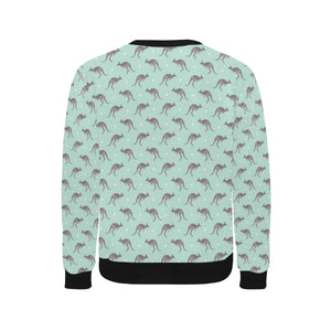 Kangaroo pattern background Men's Crew Neck Sweatshirt